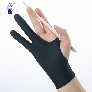 Gants antidérapants à deux doigts Dongfanghong pour <span class=keywords><strong>dessin</strong></span>, art numérique, <span class=keywords><strong>tablette</strong></span> graphique personnalisée, doublure en nylon, gants de sécurité anti-bavures - Product Image 1