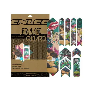 2020 حار بيع ENLEE 3D بولي كلوريد الفينيل ملصقات الدراجة المضادة للانزلاق MTB إطار حماية ملصقات