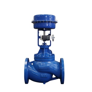 Válvula de Control Modulante Covna, Válvula de Control de 4-20 mA, Acero Fundido, Brida ANSI 150LB, Válvula de Control Neumática con Retorno por Resorte - Product Image 1