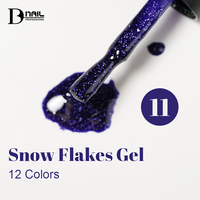 Vernis Gel Flocons de Neige Personnalisé Sans HEMA, Échantillons Professionnels pour Ongles, Fournitures pour Ongles, Vernis Gel UV Flocons de Neige à Dissoudre