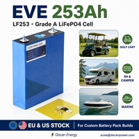 Sel Baterai LiFePO4 EU US Stock EVE LF253 253Ah 3.2V Deep Cycle untuk Sistem Tenaga Surya Off Grid dan Penyimpanan Energi Rumah