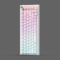 Clavier de jeu programmable sans fil 2,4 GHz à 101 touches avec rétroéclairage RGB mécanique à trois modes personnalisable, souris USB Type A pour les joueurs