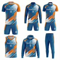 Maillot de football personnalisé par sublimation, ensemble uniforme d'équipe de football, polyester respirant, chemise à séchage rapide, ensembles de football OEM