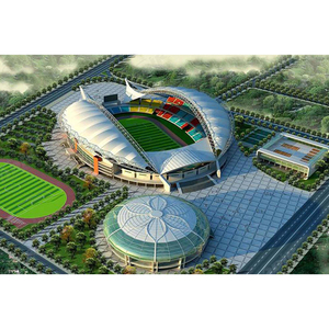 Nouvelle Tendance Toiture Extérieure en Tissu Tensile PVDF pour Structure Métallique de Tribunes de Football sur Terrain avec Toit - Product Image 6