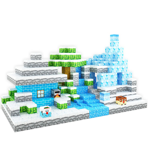 Blocs <span class=keywords><strong>de</strong></span> <span class=keywords><strong>construction</strong></span> magnétiques en plastique Set-3D STEM Jouet éducatif pour adolescents et adultes Château Princesse Jardin Design - Product Image 6