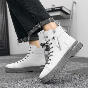 Bottes en cuir décontractées à fermeture éclair, nouvelle mode automne-hiver - Product Image 6