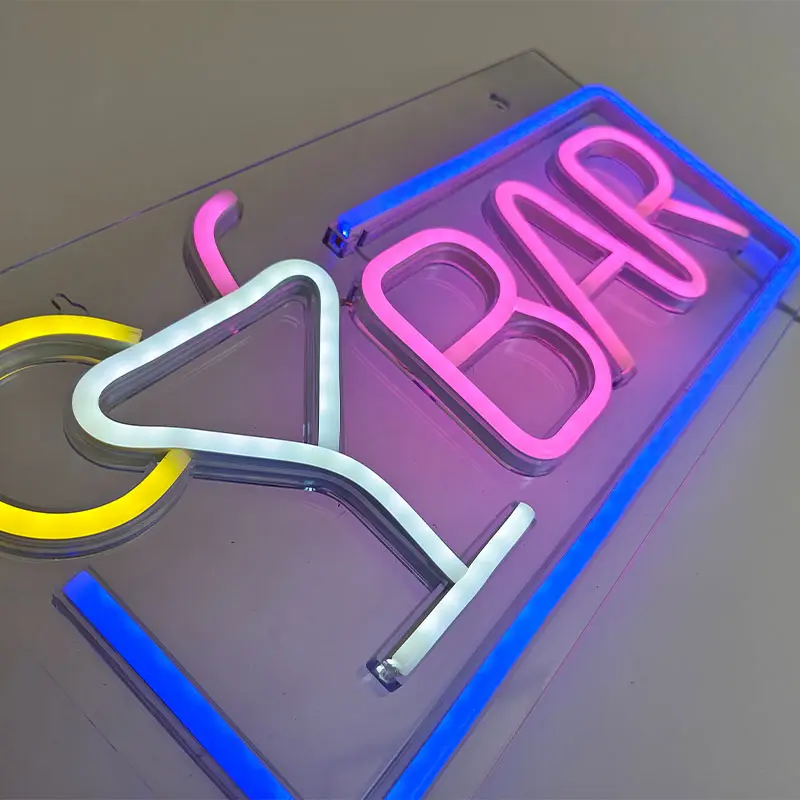 Insegna al Neon personalizzata elementi luminosi impermeabili luminosi elementi animati barra strisce al Neon luce per Club Party