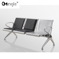 Chaises d'attente en acier médical pour hôpital et clinique, utilisées pour les patients, chaise d'attente à 3 places pour salle d'attente
