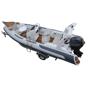 19 Feet 5.8m Rib 580 Inflatable Sport <b>Yacht</b> with Motor Set for Fishing and Outdoor Recreation - Product Image 1