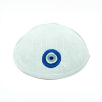 Kippa en lin personnalisée DLS en gros, broderie monogramme, initiales, bonnet juif OEM ODM pour Bar Mitzvah, mariages, cadeaux religieux