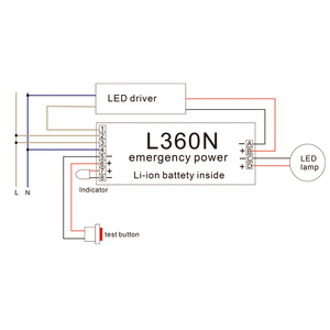 ชุดแปลงแบตเตอรี่สำรองฉุกเฉิน LED แบบไม่ต้องบำรุงรักษา (ทดสอบอัตโนมัติ) แบตเตอรี่ Li-ion แบบเปลี่ยนได้ สำรองไฟได้นาน 3+ ชั่วโมง สำหรับ 5W - Product Image 6