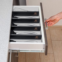 Diviseurs de tiroirs extensibles en bambou, organisateurs ajustables pour ustensiles de cuisine, chambre, bureau, rangement de tiroirs, vente en gros, OEM, personnalisé