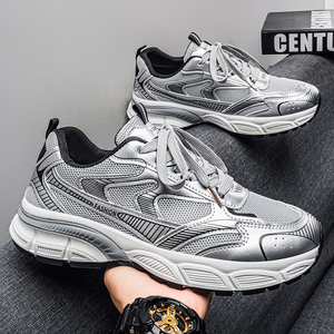 Chaussures <span class=keywords><strong>de</strong></span> course pour hommes M8020, nouvelles chaussures <span class=keywords><strong>de</strong></span> <span class=keywords><strong>sport</strong></span> décontractées en mesh respirant, chaussures polyvalentes à semelle épaisse, chaussures tendance, baskets augmentant la taille - Product Image 1