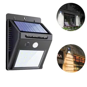 Chất Lượng Cao Giá Rẻ Giá Tốt Thấp MOQ 20LED Cảm Biến Chuyển Động Ngoài Trời Sử Dụng Nhà Bên Ngoài Tường Năng Lượng Mặt Trời Vườn Ánh Sáng