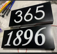 Lettres lumineuses LED 3D personnalisées pour numéros de maison solaires, enseignes extérieures en aluminium, panneaux lumineux pour numéros d'adresse