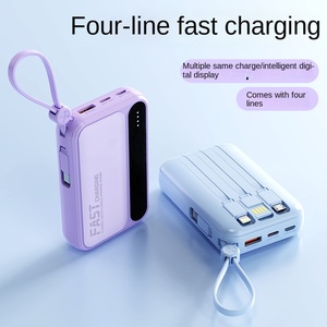 Tự chứa cáp Mini ngân hàng điện với 10000mAh công suất lớn Điện thoại di động cung cấp nhanh chóng sạc Quà Tặng di động - Product Image 4