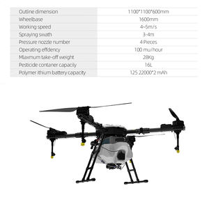 <span class=keywords><strong>Drone</strong></span> agricole pliable à prix abordable, pulvérisateur électrique VTOL longue portée 16L pour l'agriculture - Product Image 5
