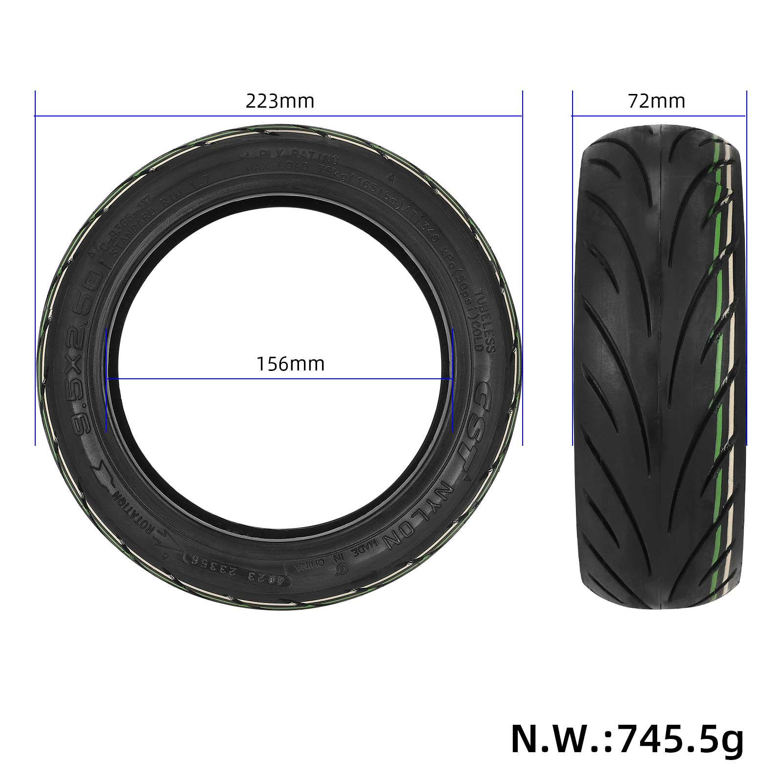 9.5*2.5 CST Self-Healing Tires