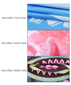 Summer Quick Dry Recycled Plastic Bottle Sublimation Blank Custom Waffle Microfiber Beach Towel