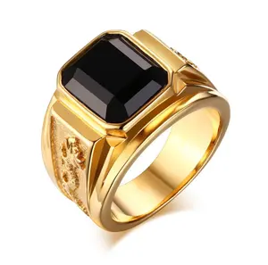 Оптовая продажа золотого цвета со стразами модные женские туфли Саудовская 18K позолоченные одно кольцо с камнем ювелирные изделия для мужчин