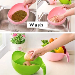 Factory Direct Selling Kitchen <b>Colander</b> Plastic Vegetables Rice Filter Washing Fruit Drain Basket - Product Image 5
