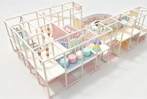 Castillo Inflable Temático de Colores Dulces, Área de Juegos Interior para Niños, Tobogán, Piscina de Pelotas, Centro Comercial, Material PP Suave - Product Image 4