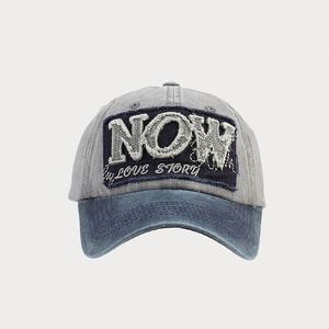 Fashion Men Push <b>Patch</b> Embroidery Sunshade Summer Color Match Soft Curved Brim Logo Cotton Baseball Cap Washed Sport Cap - Product Image 6