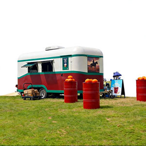 Remorque de restauration classique à trois tons pour la vente de crème glacée, au design rustique, idéale pour les fermes et les festivals - Product Image 3