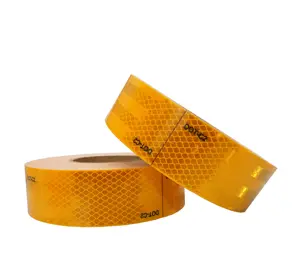 V-MARK 2" x 150' Roll Super Intensity Grade Conspicuity Reflective Safety Tape for Trailers DOT-C2 Solid Yellow