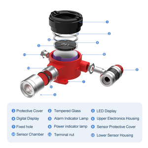<span class=keywords><strong>Detector</strong></span> de Gás <span class=keywords><strong>CO2</strong></span> Fixo à Prova de Explosão Industrial com Sensor Infravermelho, Faixa de 5 / 100 %VOL com ATEX CE para Segurança do Pessoal - Product Image 4