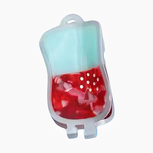 סיכת שיער בצורת לב, סדרת טיפול רפואי, צבעונית, בעבודת יד, אקרילית, לנשים, עם ציור מצויר, לקוקו - Product Image 2