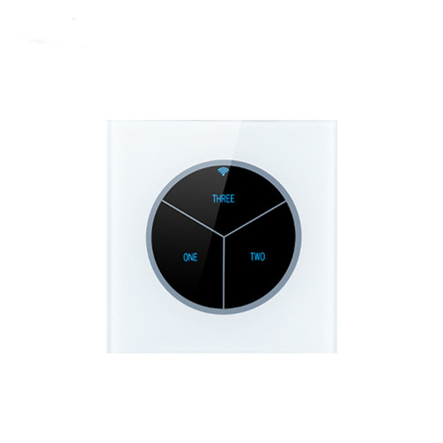 LEDEAST LT3X  Smart WIFI Automatic Door Switch Touch Tempered Glass Panel Garage Door Switch Light Switch