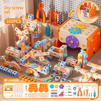 Coffret d'outils de réparation éducatif pour enfants, jeu d'imitation, jouet de montage DIY, perceuse électrique, tournevis, kit de vis et écrous