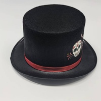 Cappello a Cilindro Luminoso a LED con Teschio di Zucchero per il Giorno dei Morti, Cappello Luminoso a LED per Feste di Halloween