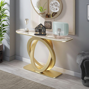 Hotel Lobby Console <strong>Table</strong> <strong>Slim</strong> Design <strong>Hallway</strong> Entrance <strong>Table</strong> With Shelf Storage Modern Style - Product Image 1