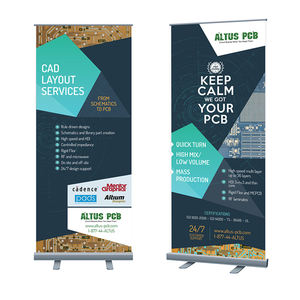 Banner roll up portatile retrattile retrattile per banner in alluminio con stampa personalizzata - Product Image 1