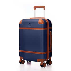 Maletas de viaje de PC ABS resistentes blancas de alta calidad, equipaje de diseñador Retro Vintage moderno ligero, Spinner duradero portátil - Product Image 2