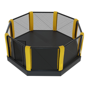 Ring de boxe d'occasion à vendre, cordes incluses, <span class=keywords><strong>cage</strong></span> octogonale MMA 20 x 20, <span class=keywords><strong>cage</strong></span> de combat UFC, ring de boxe au sol - Product Image 1