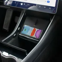 Chargeur sans fil Xnrky 10W, charge rapide, chargeur de voiture, chargeur sans fil pour smartphone, compatible avec Tesla Model 3