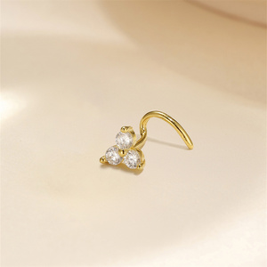 CANNER Fashion 925 Piercing Cœur Croix Boucle d'oreille Anneau de nez irrégulier - Product Image 5