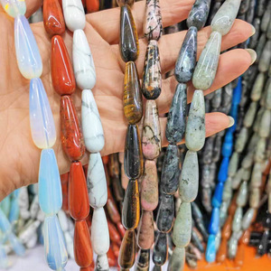 10*30mm Long Water <strong>Drop</strong> Natural Stone Agate Amethyst Crystal <strong>Beads</strong> for DIY Jewelry Making Earrings Necklace Bracelet Smooth <strong>Drop</strong> - Product Image 3