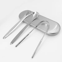 Ensemble de racleurs de langue de nettoyage buccal réutilisable, qualité chirurgicale, Logo personnalisé, grattoir de langue en acier inoxydable pour adultes