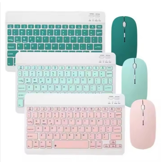 Portable Wireless RGB Backlit Keyboard Mouse Combo USB Interface Blue Tooth Mouse for Android Phone Inalambric Teclado Y Mouse