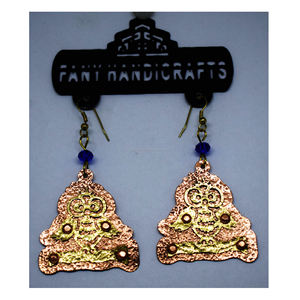 2027 Style creux africain en bois boucles d'oreilles bijoux qualité jaune et gris boucles d'oreilles Western boucles d'oreilles sous 100 pour les filles - Product Image 5