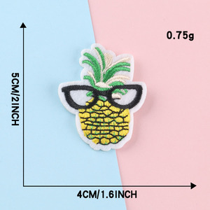 Fournir un style mignon cocotier <span class=keywords><strong>ananas</strong></span> et fruits ordinateur broderie fer <span class=keywords><strong>sur</strong></span> des patchs en tissu pour chapeaux chaussures et vêtements - Product Image 6