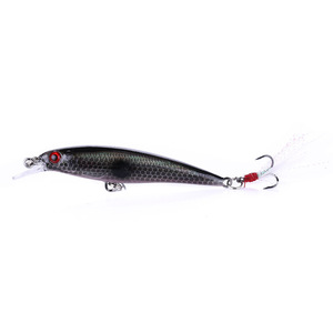 Bán Buôn 10 Màu 9Cm 8 Gam Uốn Cong Minnow Lure Cứng Minnow Cá Lure Bait Với Bạc Màu Nickel Rắc Rối Hooks - Product Image 6