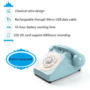 Libro de Visitas de <span class=keywords><strong>Teléfono</strong></span> Rotatorio Vintage Personalizado, Estilo Antiguo, Material ABS, Grabador de Voz de 32 GB, Servicio OEM para Bodas y Fiestas - Product Image 4