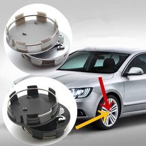 Insignia de tapa de HUP de centro de rueda de coche de 60mm negro plateado para automóvil <span class=keywords><strong>Peugeot</strong></span> - Product Image 1