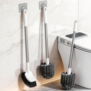 Toilet <b>Brush</b> Wall Mounted Long Handle Durable <b>Round</b> <b>Brush</b> Ergonomic Design For Bathroom Cleaning - Product Image 1