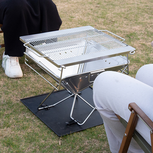 <strong>Folding</strong> Outdoor Camping Portable Barbecue Stainless Steel Bbq 304 <strong>Firepit</strong> - Product Image 3